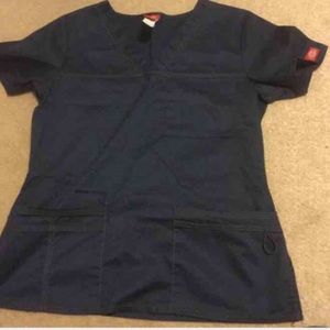 Navy blue dickies scrub top